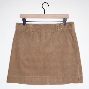 Ann Taylor LOFT Cotton Tan Mini Skirt